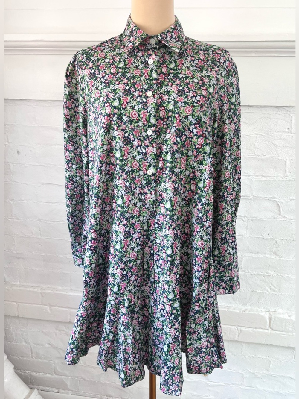 Tuckernuck Callahan Shirt Dress Floral Cotton Mini - Picture 3 of 12